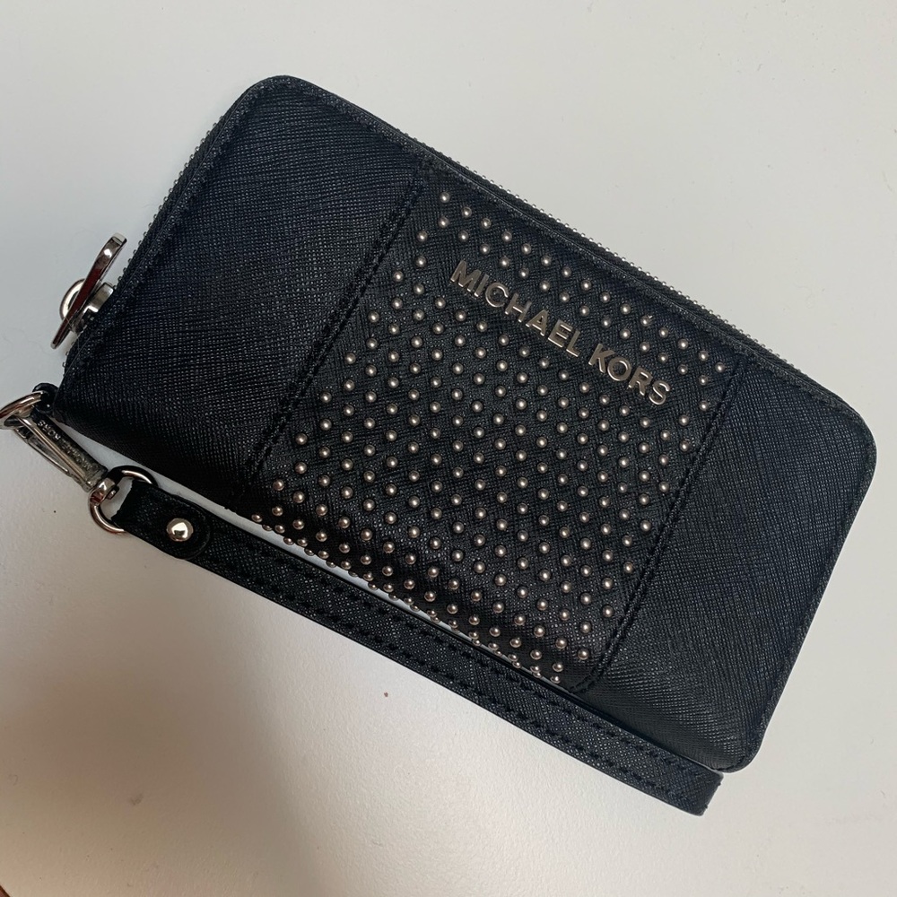 Micheal Kors MK Micro Studded Saffiano Wallet